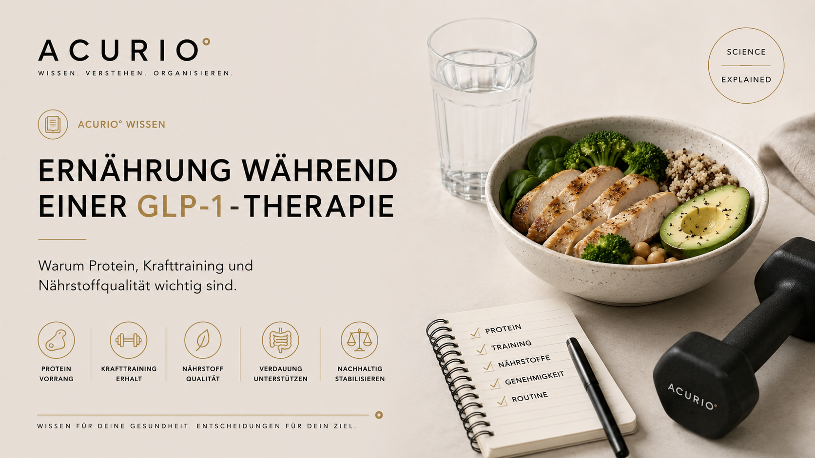 Ernährung während einer GLP-1-Therapie: Warum Protein, Krafttraining und Nährstoffqualität wichtig sind