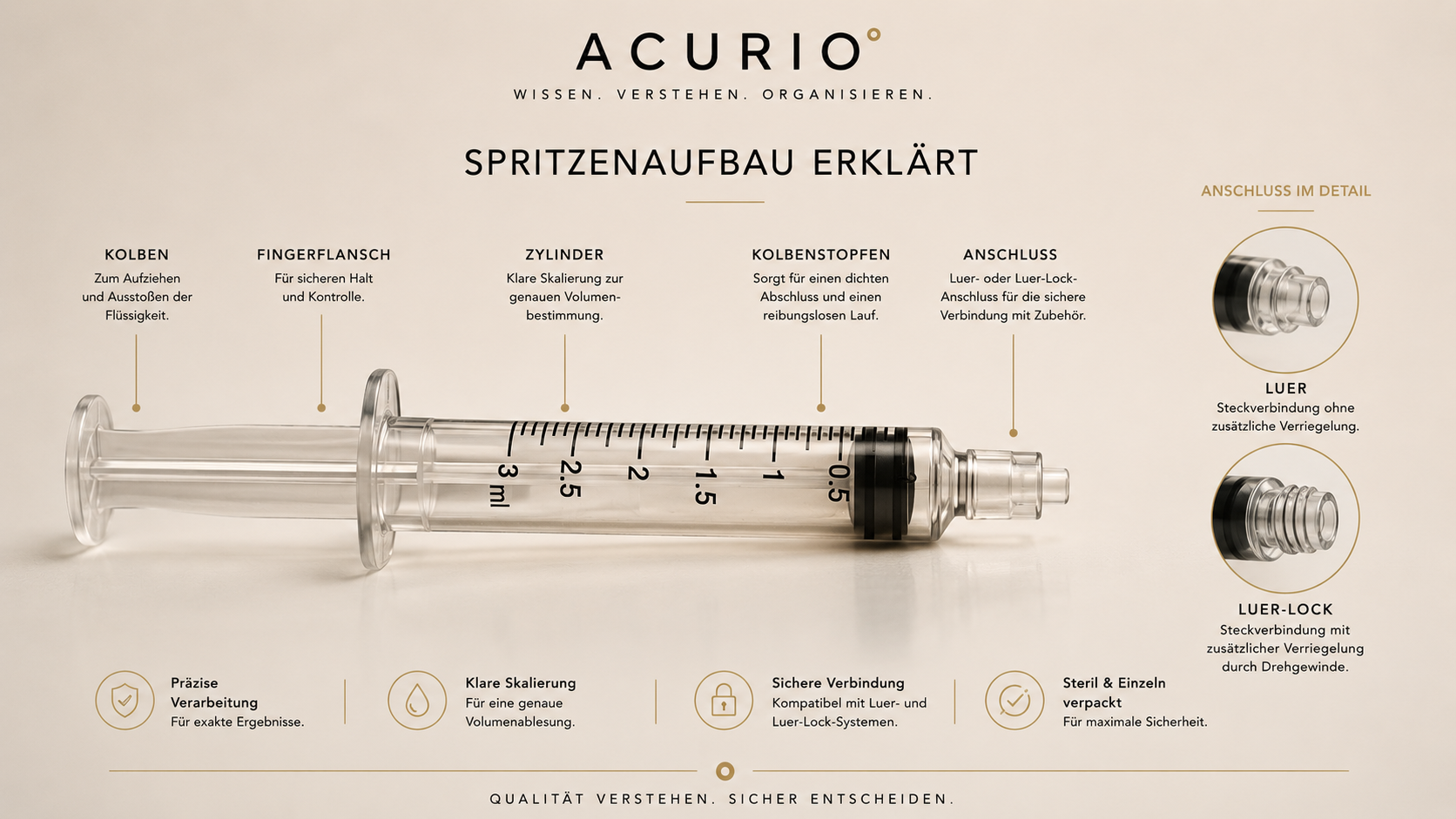Sterile Spritzen richtig verstehen: Aufbau, Skalierung und Unterschiede