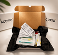 ACURIO° Starter Box offen mit Spritzen, Kanülen, Alkoholtupfern und Verschlussstopfen