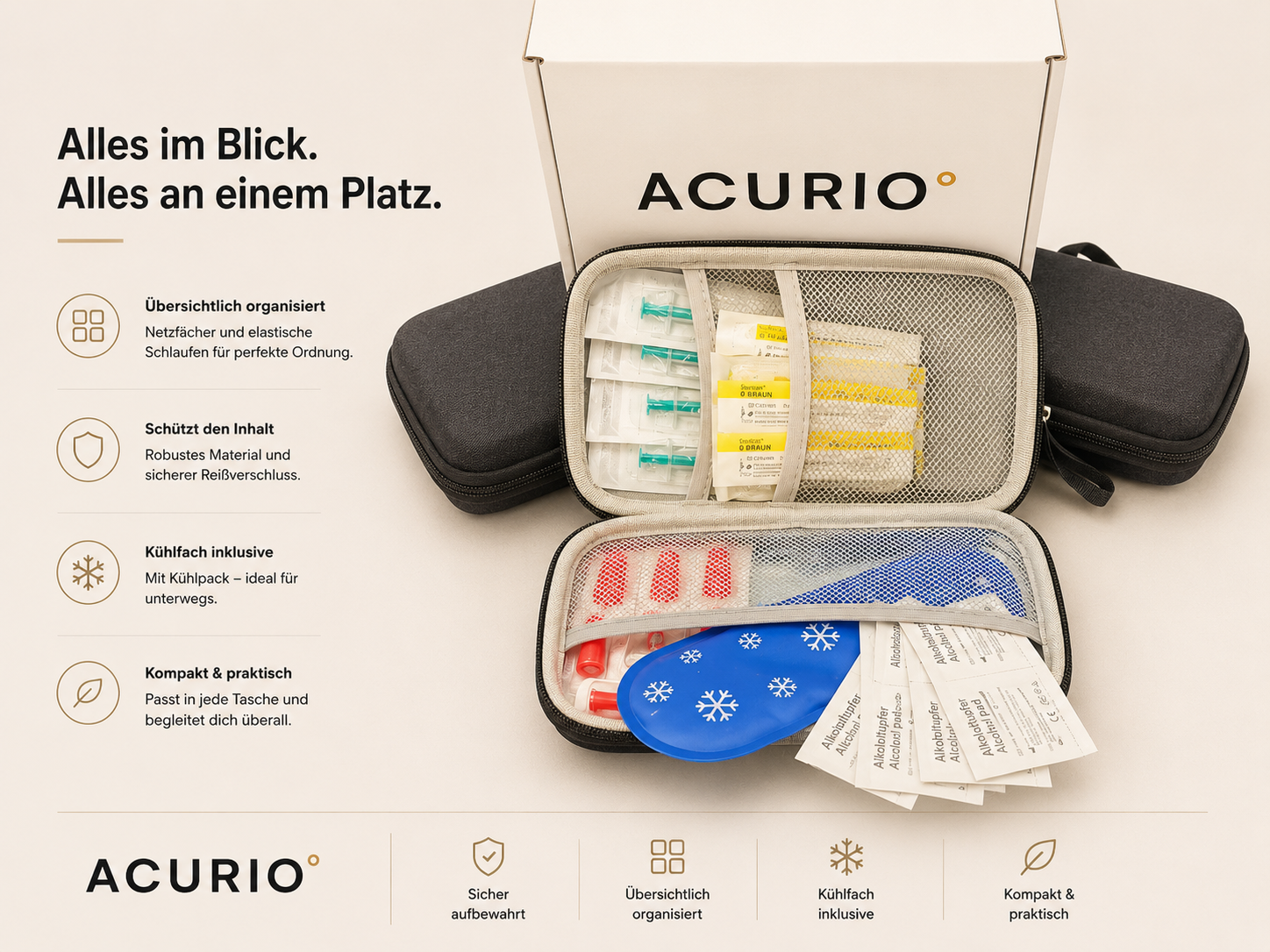 ACURIO° To-Go Box – Zubehör organisiert für unterwegs