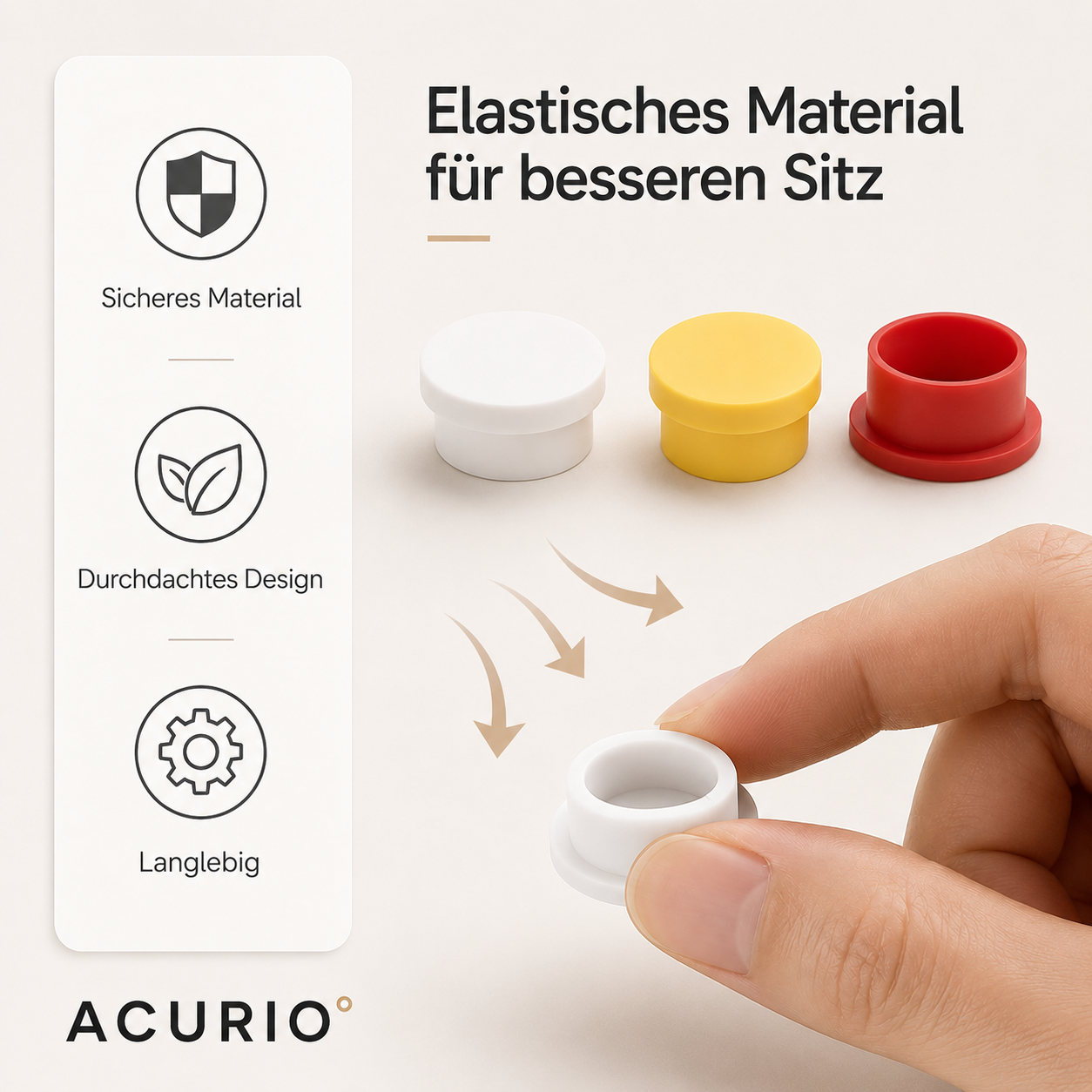 Gummikappe auf Vial als Zubehör für ACURIO° Nachfüllen